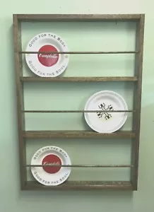 Bauernhaus Plattendisplay, Wandhängeplatte Gestell Eiche Holz Plattengestell - Bild 1 von 9