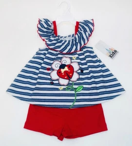 Kids Headquarters Toddler Girls 2-Pc. Ladybug Flower Tank Top & Shorts Set- 4T - Picture 1 of 8