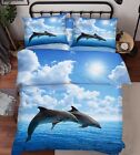 3D Dolphin Sun Ccloud 7 Bed Pillowcases Quilt Duvet Cover Set Single Queen Au