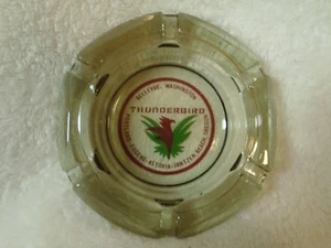 Vintage THUNDERBIRD Motel Bellevue Portland Eugene + Glass Ashtray - Picture 1 of 9