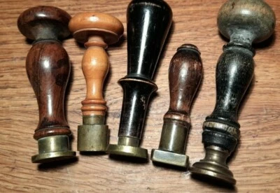 5 Petschaften / Siegel -- um 1900 - Bild 1 von 2