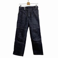 GUCCI Logo Button Tuck Wide Denim Pants Jeans Men Size 40 Black Vintage 90's