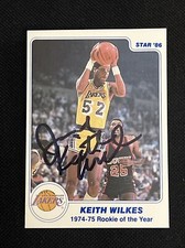JAMAAL KEITH WILKES 1984-85 STAR SIGNED AUTOGRAPHED CARD #11 LOS ANGELES LAKERS