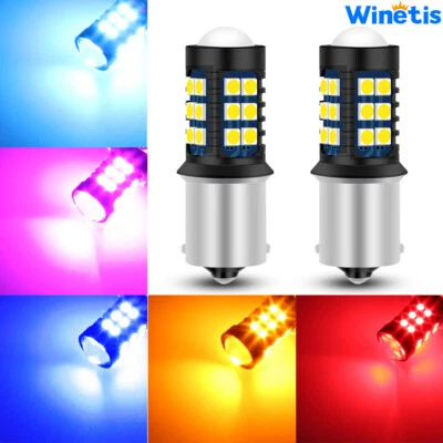 2Pcs 1156 30SMD BA15S SMD LED BULBS P21W BRAKE LIGHTS TAIL REVERSE LAMP - Image 1 of 4