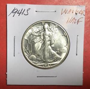 1941S US LIBERTY Walker SILVER Half Dollar "San Francisco Mint" Ch Uncirc Detail