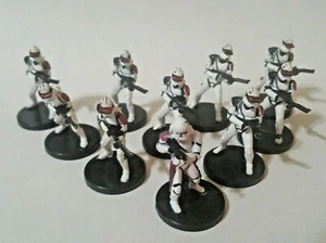 Star Wars Miniatures Lot - RARE Clone Commander Bacara Squad with Cards! - Picture 1 of 1