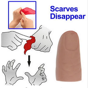 2 x Magic Fake Thumb Trick Silk Hanky Vanishing Trick Thumb Dynamo Magic UK SHOP - Picture 1 of 11