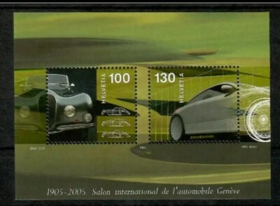 Switzerland "CARS ~ 100 YEARS OF INTERNATIONAL AUTO SHOW" MNH MS 2005 - Image 1 of 4