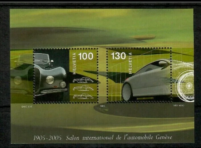 Switzerland "CARS ~ 100 YEARS OF INTERNATIONAL AUTO SHOW" MNH MS 2005 - Image 1 of 4