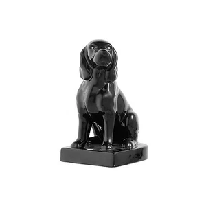 Prinz Black Ceramic Puppy Dog Statue Retriever Spaniel 6" H - Picture 1 of 1