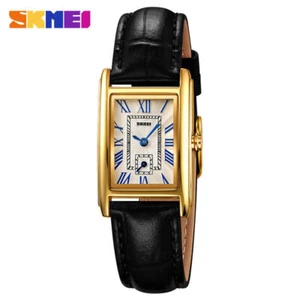 HOT SKMEI Women Watch Subdial Leather Wristwatch Roman Numerals Watches AUS - Picture 1 of 28