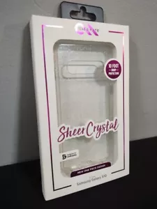 Case-Mate Sheer Crystal Clear Glitter Cell Phone Case Cover Samsung Galaxy S10 - Picture 1 of 13