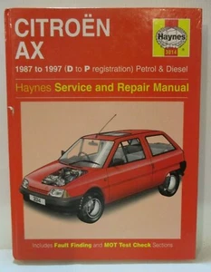 Haynes Citroen AX/1987-1997 (Benzina e Diesel) Manuale Officina e Riparazione - - Picture 1 of 7