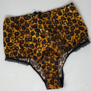 Calzoncillo grande de seda leopardo Felinda Agent Provocateur AP3 mediano nuevo - Imagen 1 de 10