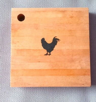 Williams Sonoma JK Adams Rooster Cutting Board Birch Chunk NWT - Image 1 of 3