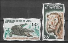 Upper Volta 1965 Wildlife Fauna Animals Tiere Dieren Caiman Lion compl. set MNH