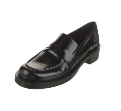 Stuart Weitzman Patent Leather Loafers Flats Black Size 8AA EU 38.5 - Image 1 of 4