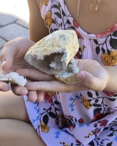 Break Your Own Geodes- 3” Large Unopened Moroccan Crystals- Guarantee Hallowed - Picture 1 of 7