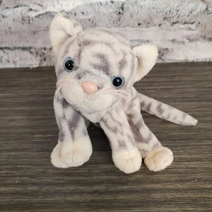 TY Silver Tabby Cat Beanie Baby Pre-Loved Well Used - Imagen 1 de 8