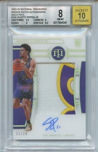 2022-23 Panini National Treasures Scotty Pippen JR. RC Patch Auto Gold /24 BGS 8 - Picture 1 of 2