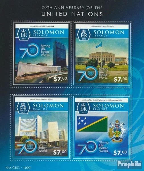 Salomoninseln 3456-3459 Sheetlet (complete issue) unmounted mint / never hinged  - Image 1 of 1