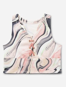 Justice Girls Size M 10 Pink Long Line Sports Bras - Picture 1 of 6