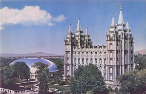 Temple Square Salt Lake City Utah Church Vintage Postcard UT - Picture 1 of 2