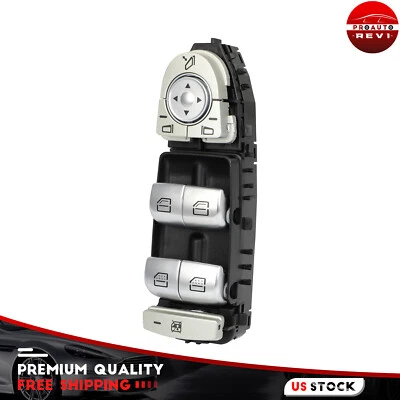 Interruptor de janela dianteiro esquerdo compatível com 2014-2016 Mercedes-Benz S400 S500 S600 W222 - Imagem 1 de 4