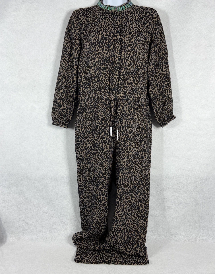 Mono Scotch & Soda para mujer 12 EE. UU. 10 beige estampado de leopardo bordado nuevo sin etiquetas Foto 1 de 4