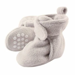 Luvable Friends Baby Fleece Booties, Light Gray - Picture 1 of 1