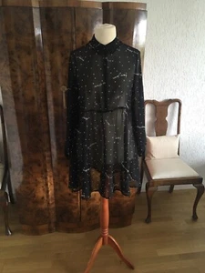 Kleid Pünktchen Punkte Schwarz mit Weissen Tupfen Grösse L - Bild 1 von 6