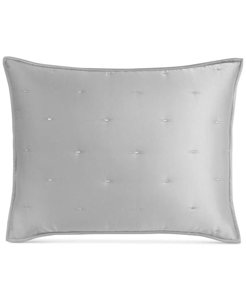 Martha Stewart Standard Pillow Sham Satin Grey D02028