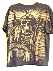 Liquid Blue Herren T-Shirt Gr. XXL Indianer Warrior Spirit schwarz AOP mit Fade - Bild 1 von 4