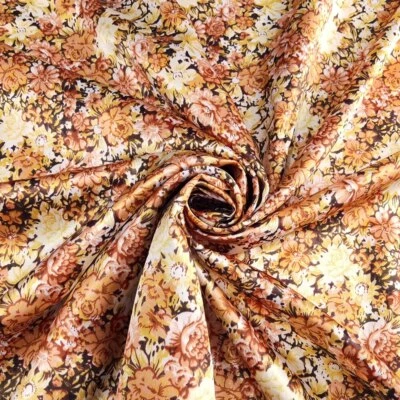 Camisa de tela satinada floral de 1 yarda X 1,48 metros bufanda material Charmeuse Foto 1 de 4