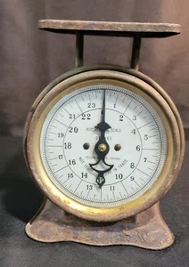 Vtg Pelouze Mfg. Co. Chicago Kitchenette Scale Deluxe 24 lbs Rusty Works - Picture 1 of 9