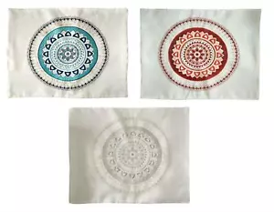 Cubierta de Challah/Pan Mandala Bordado 100% Bambú Tela Orgánica Shabat Mesa - Imagen 1 de 4