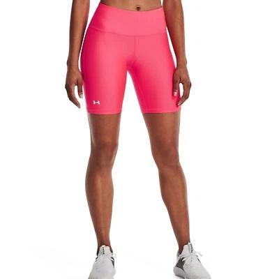 Under Armour DE MUJER Heatgear Bicicleta Calzones Ejercicio Gimnasio Rosa Ua - Imagen 1 de 4