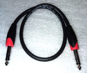 TRS 1/4" Stereo Patch Cables - 20" long - Picture 1 of 1