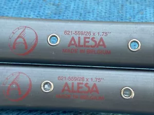 2 NOS Vintage ALESA 26"x1,75" Felgen Drahtreifen eloxiert dunkelgrau 36h - Bild 1 von 12