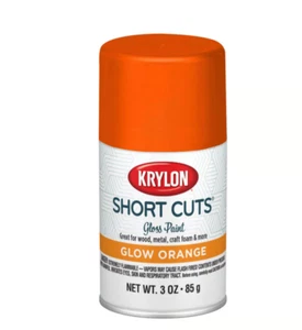 Krylon KSCS050 Short Cuts Aerosol Spray Paint, Gloss Glow Orange, 3 Ounce - Picture 1 of 5