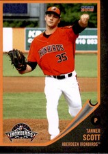 2015 Aberdeen Ironbirds Choice #16 Tanner Scott Warren Ohio OH Baseball Card
