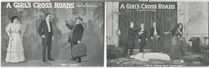 4 X POSTALES PUBLICITARIAS TEATRALES A UNA NIÑA CROSS ROADS WALTER MELVILLE C1903 - Imagen 1 de 3