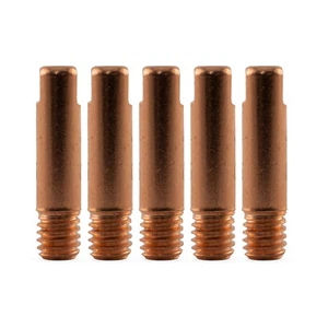 MIG Contact Tips - 1.0mm Binzel Style - 5 pack - M6 x 6mm x 1.0mm - Parweld - Picture 1 of 5