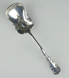 WATSON STERLING SILVER SUGAR SHELL SPOON - BRUNSWICK PATTERN 5 1/2" - c1910 - Picture 1 of 6
