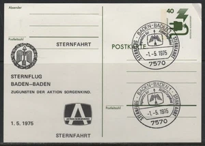Bund Postkarte 01.05.1975 Baden Baden Sternfahrt Aktion Sorgenkind - Bild 1 von 1