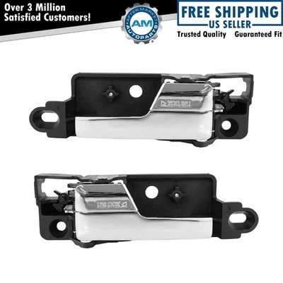 Пара хромированных задних дверных ручек премиум-класса для модернизации металла внутри салона комплект 2 шт. - Изображение 1 из 4