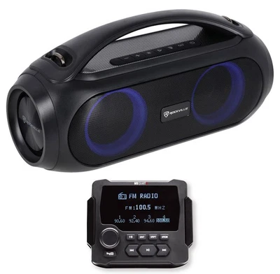 MB Quart GMR-LCD Marine/Boat Stereo Bluetooth AM/FM Radio Receiver+Free Boombox - Image 1 of 4
