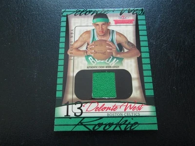 DELONTE WEST 2004-05 FLEER THROWBACKS ROOKIE EVENT WORN JERSEY CARD #14/499 - Image 1 of 4