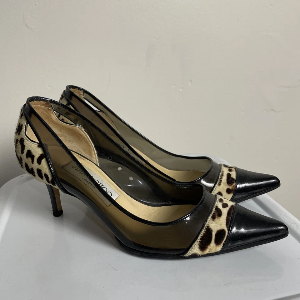 Jimmy Choo 112 Bewley Pony Hair Slip On Pumps Size 35 With Box Re-soled - image 1 of 4