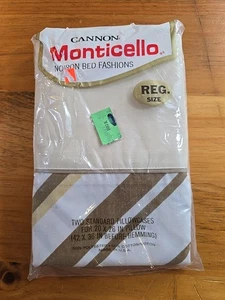 Vtg Cannon Monticello Pillowcases-Set of 2 Standard-Made USA. D2 - Picture 1 of 2